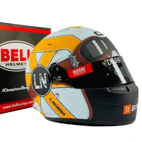 Lando Norris Mini Helmet 2021 Gulf edition 1:2