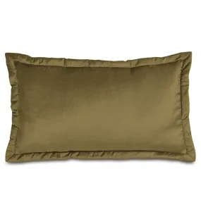 Lars Velvet King Sham 21x37 in Olive