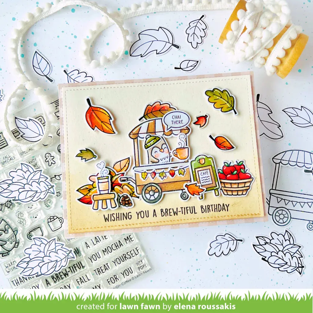 Lawn Fawn Clear Stamp Set - Treat Cart Add-On: Coffee