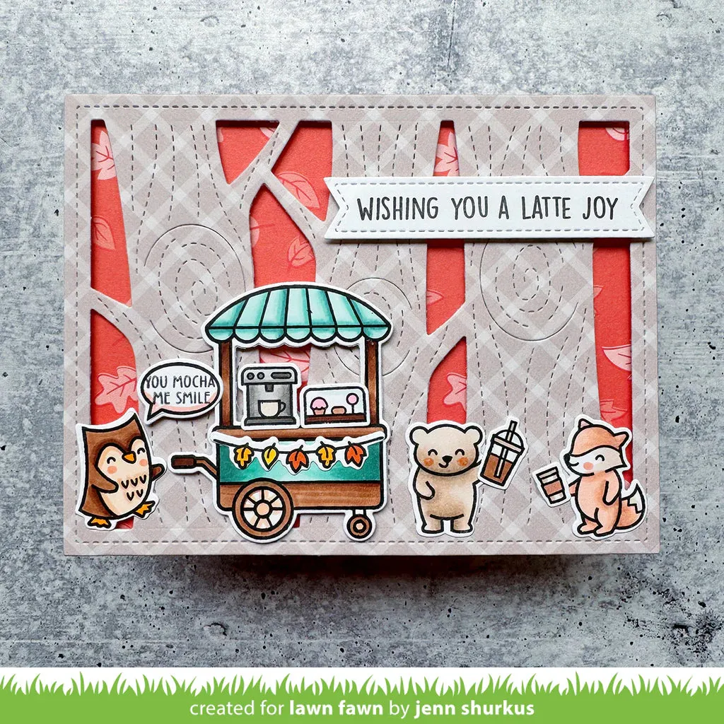 Lawn Fawn Clear Stamp Set - Treat Cart Add-On: Coffee