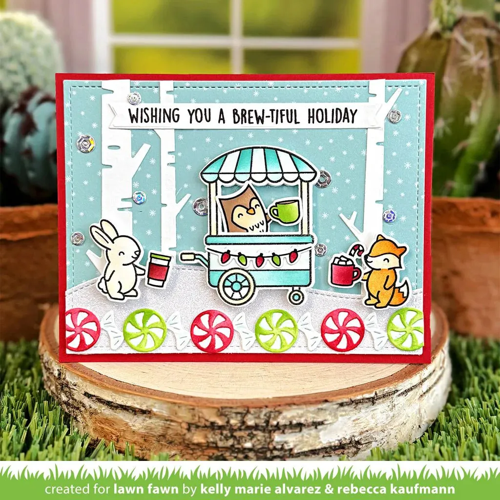 Lawn Fawn Clear Stamp Set - Treat Cart Add-On: Coffee