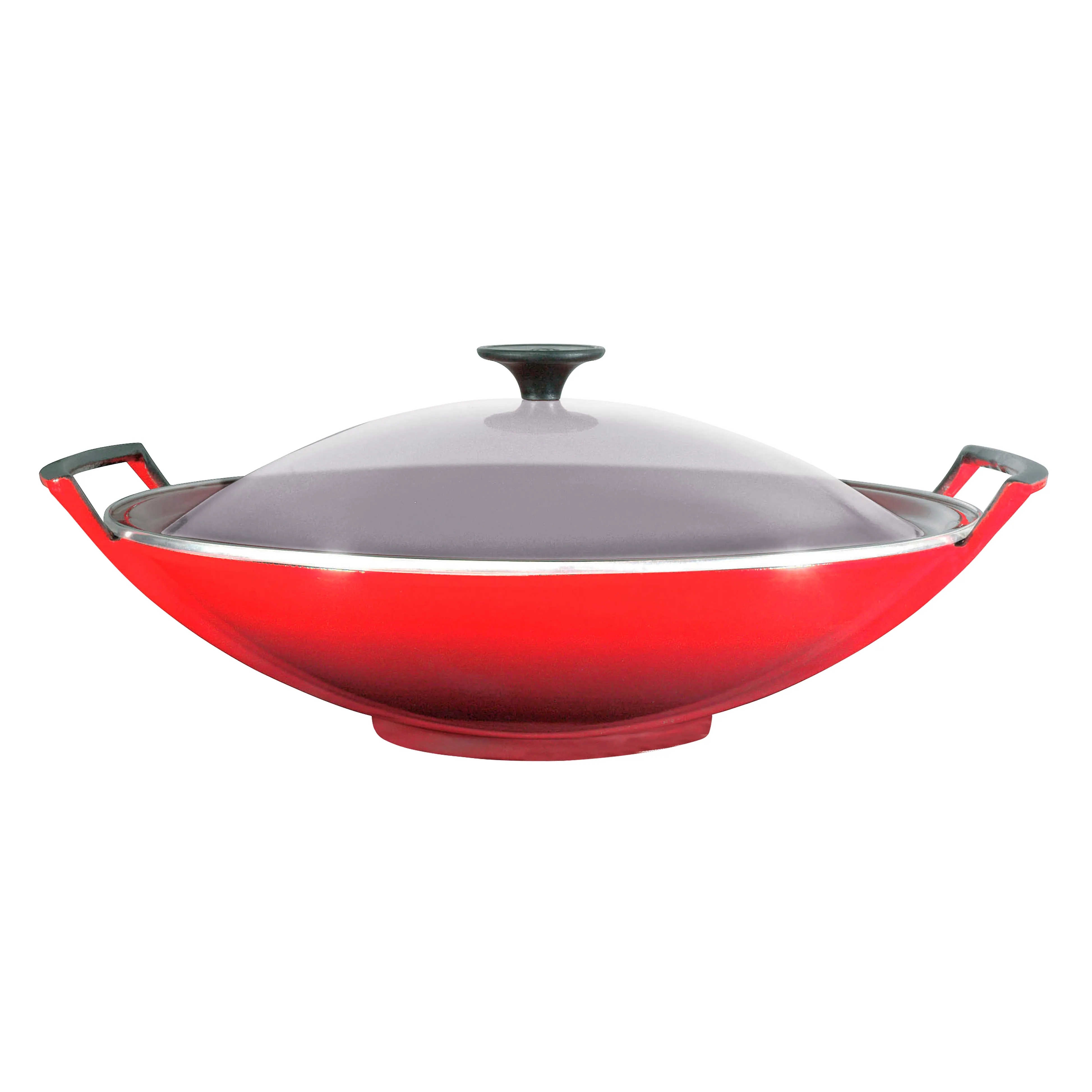 Le Creuset Cast Iron Wok and Glass Lid