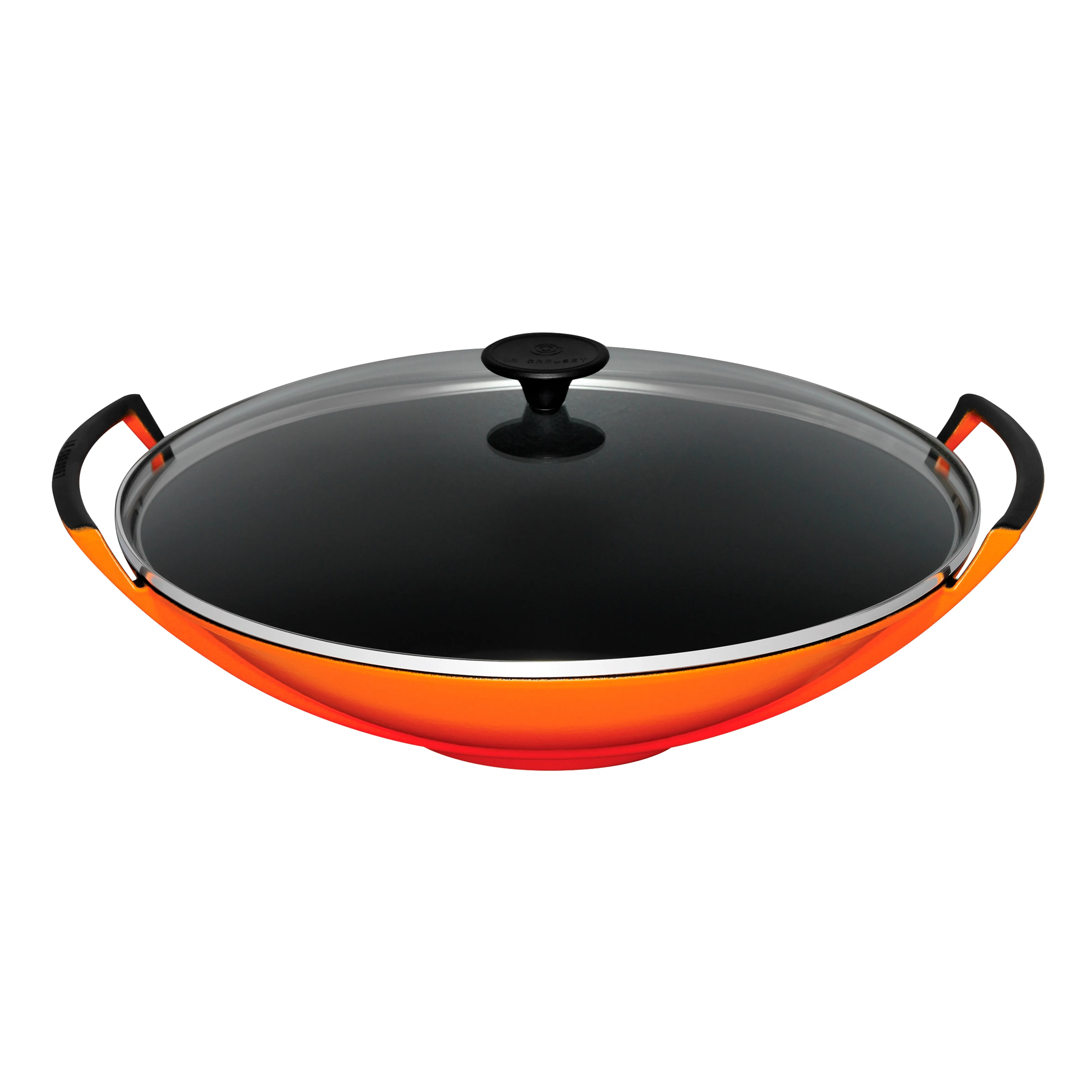 Le Creuset Cast Iron Wok and Glass Lid