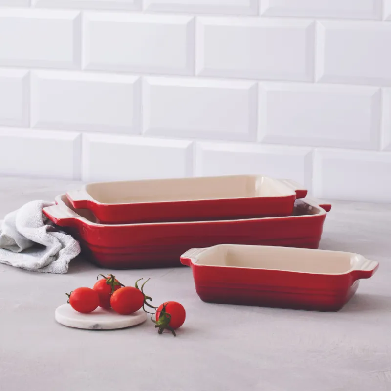 Le Creuset Stoneware Set of 3 Classic Rectangular Dishes