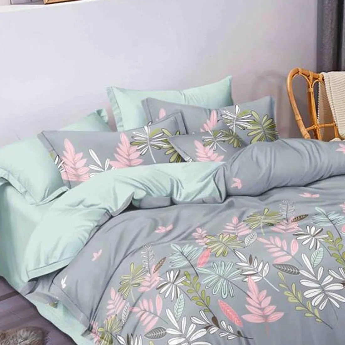 Leaf Design Super Soft Comforter ( 4 pc Set )