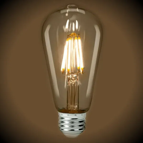 LED Filament Edison Light Bulb - ST19 Vintage - 4 Watt - Clear - 2700K