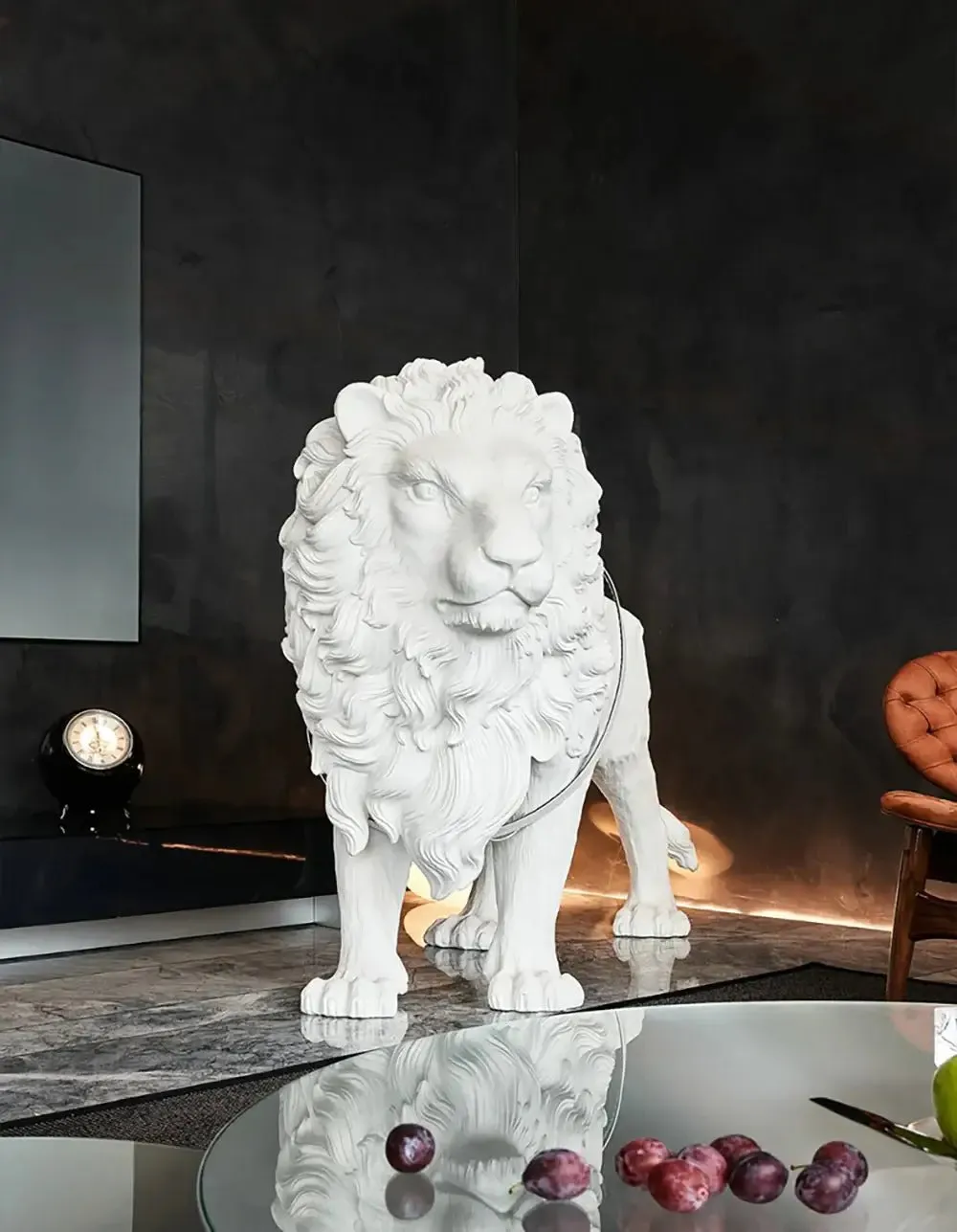 Leo Lion Sculpture Floor Lamp