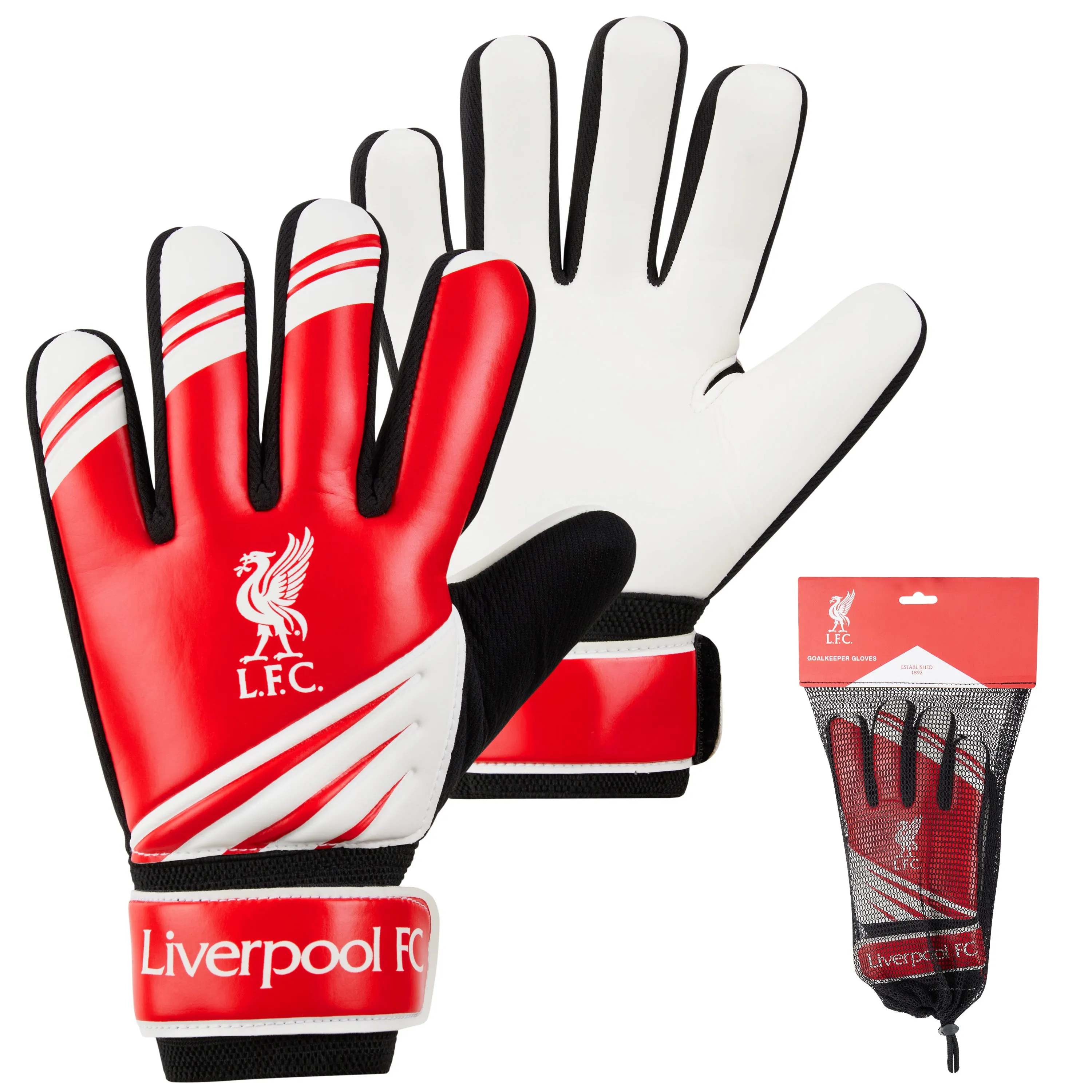 Liverpool F.C. Goalkeeper Gloves for Kids Teenagers - Size 7