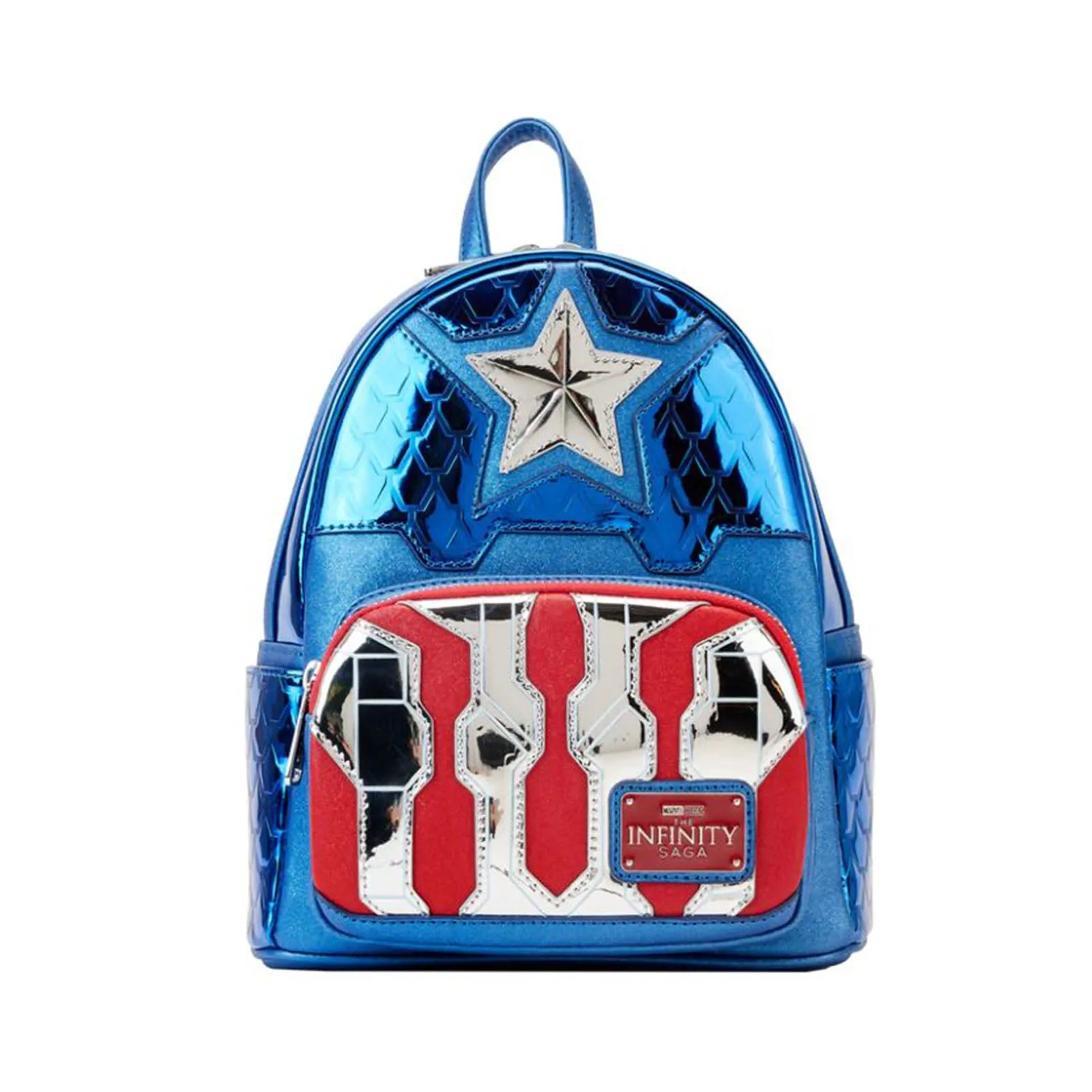 Loungefly Marvel Shine Captain America Cosplay Mini Backpack