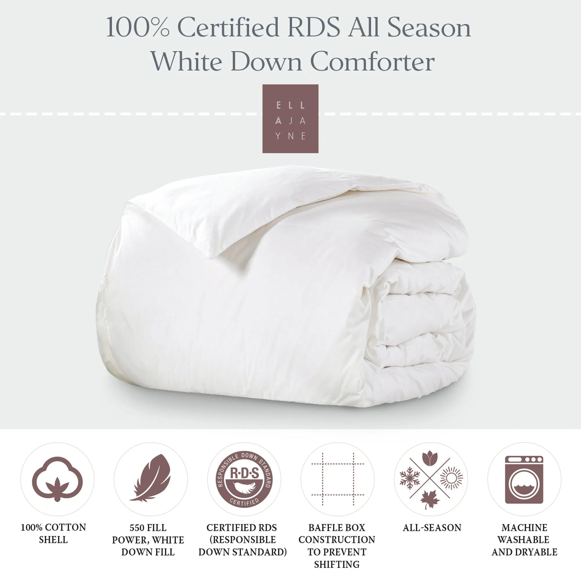 Luxury Bundle | RDS Comforter and Percale Satin Stitching Duvet Set