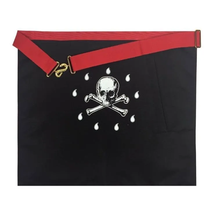 Master Mason Scottish Rite Apron - White & Red Moire