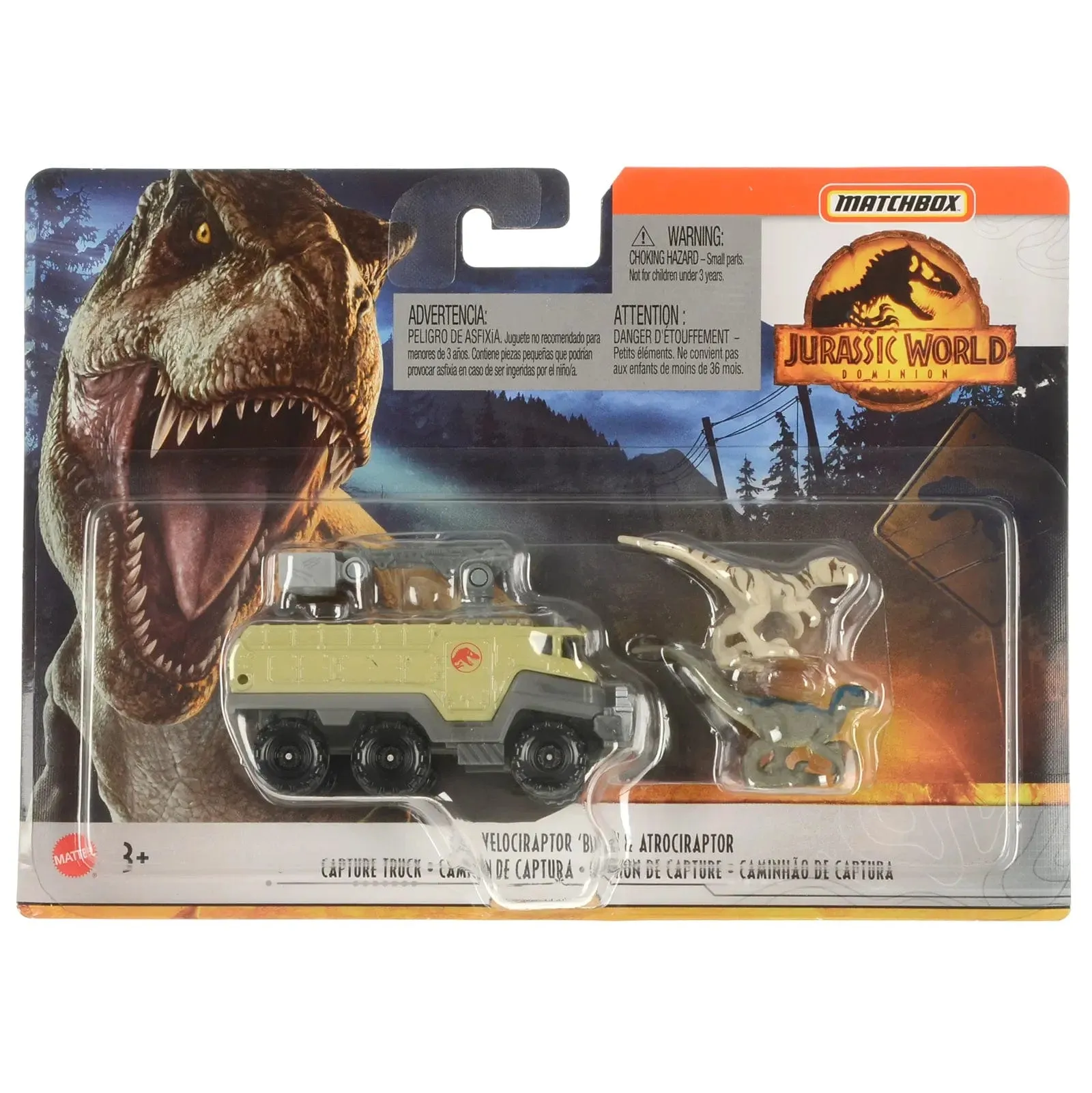 Matchbox Jurassic World Dinosaur Transporter Vehicle With Figure