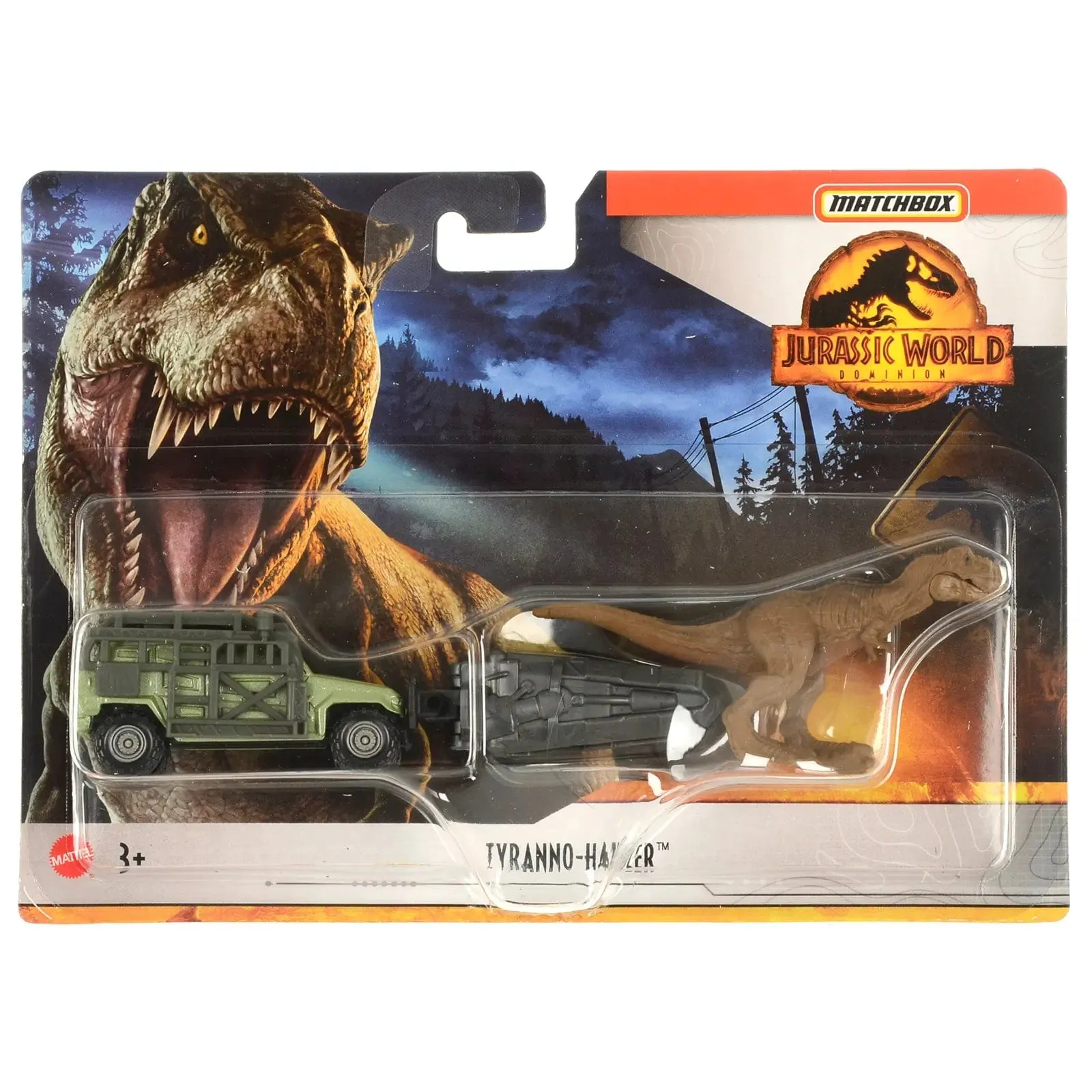 Matchbox Jurassic World Dinosaur Transporter Vehicle With Figure