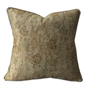 Metallic Butterfly Cord Throw Pillow Cover 20x20