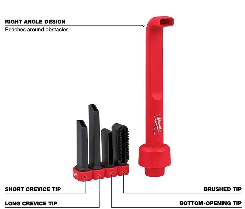 Milwaukee AIR-TIP Series 49-90-2026 4-in-1 Right Angle Cleaning Tool, 5-Piece :CD: QUANTITY: 1