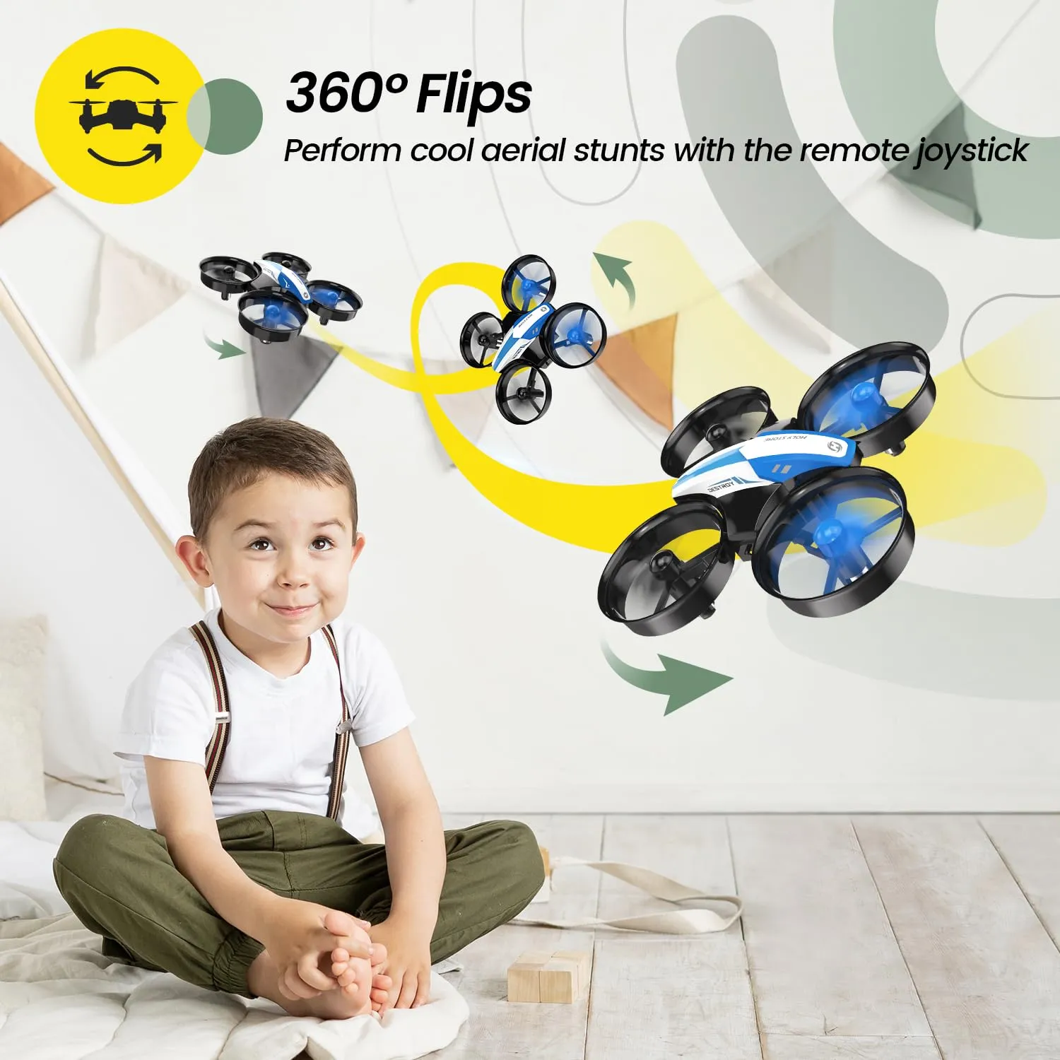 Mini Drone for Kids and Beginners RC Nano Quadcopter Indoor Small Helicopter Plane with Auto Hovering, 3D Flips, Headless Mode