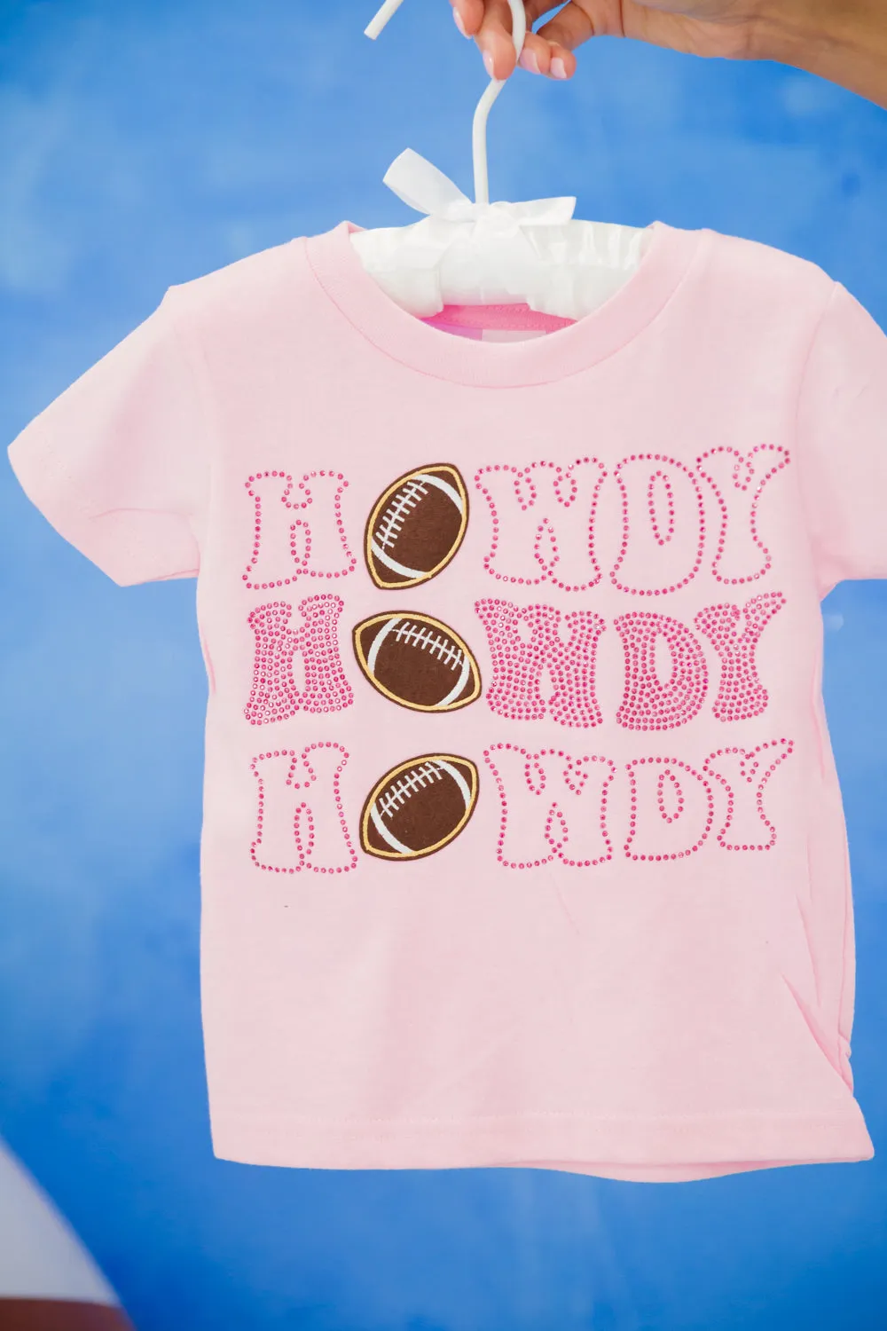 MINI KIDS HOWDY FOOTALL PINK TEE