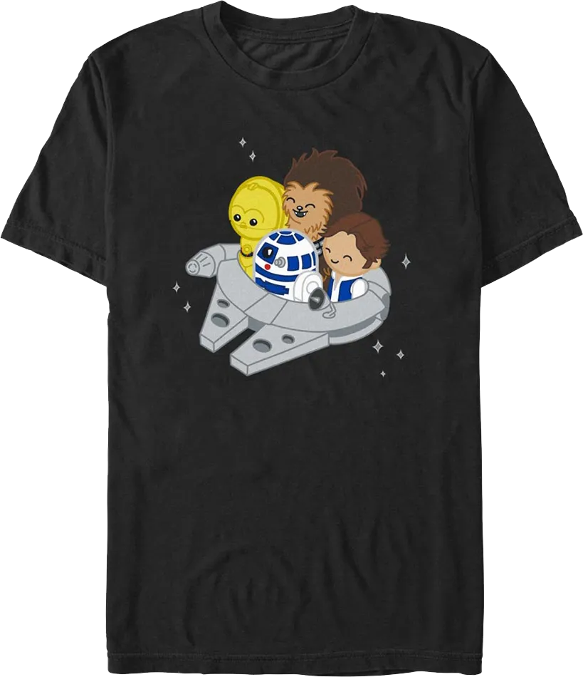 Miniature Millennium Falcon Star Wars T-Shirt