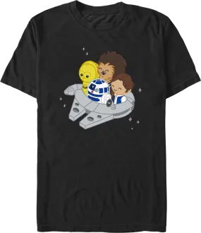 Miniature Millennium Falcon Star Wars T-Shirt