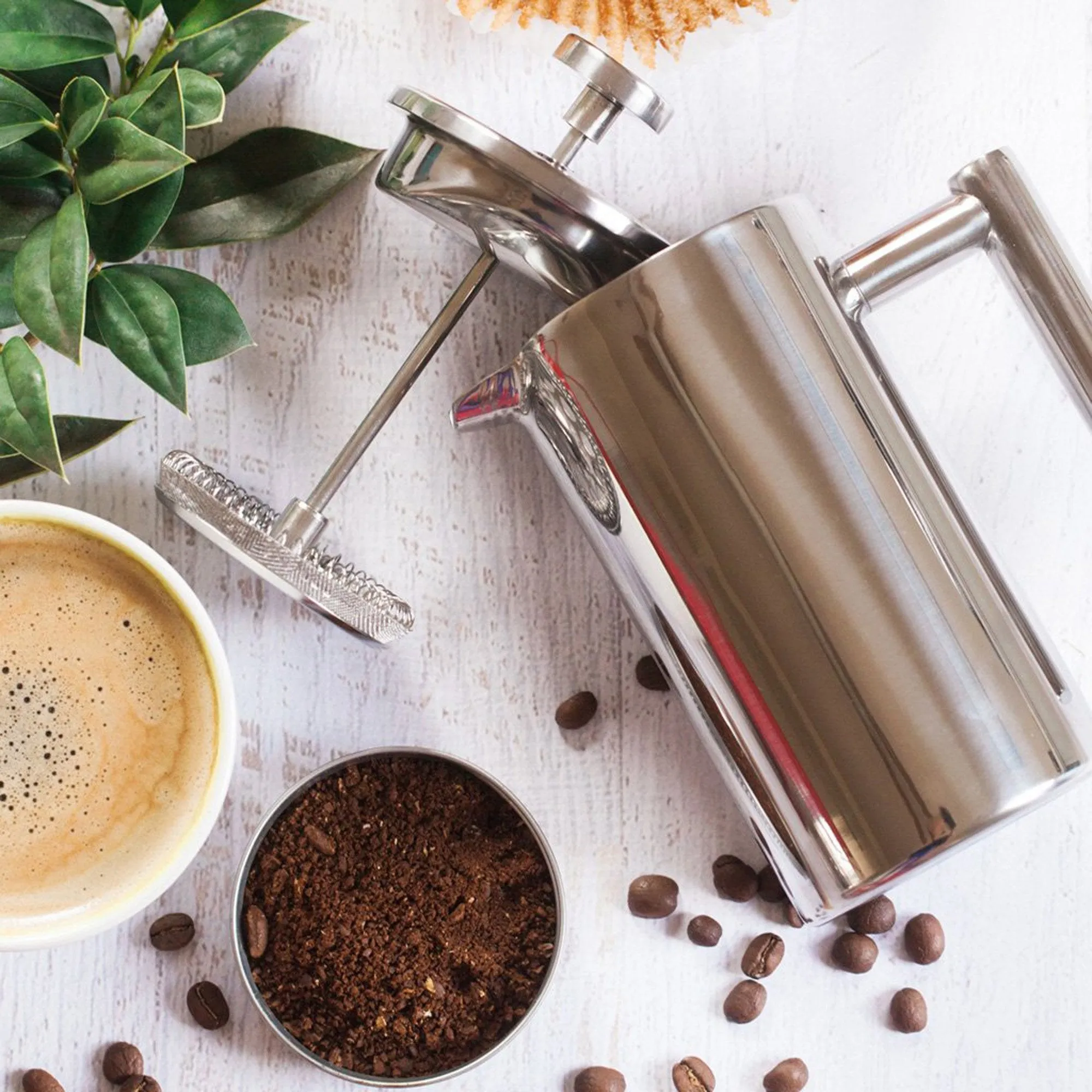 Minimal Double Wall Stainless Steel French Press