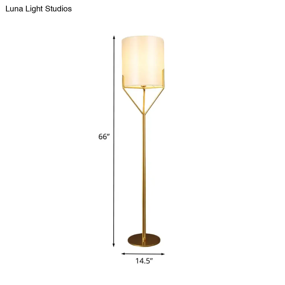 Minimalist White Ellipse Floor Reading Lamp with Single Metal Head - Ideal Standing Light for Living Room