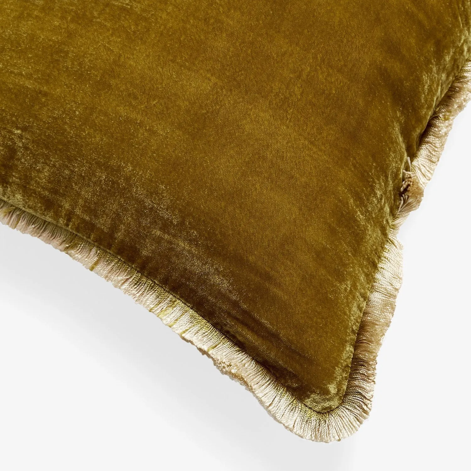 Moss Silk Pillow Cover / Silk Velvet Green Pillow Cover / Solid Velvet pillow case / Green Velvet Pillow Cover / Real Silk Velvet