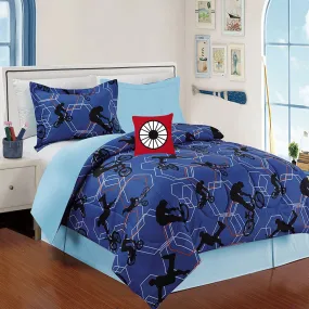 Motocross - 4 Piece Twin Kids Comforter Set