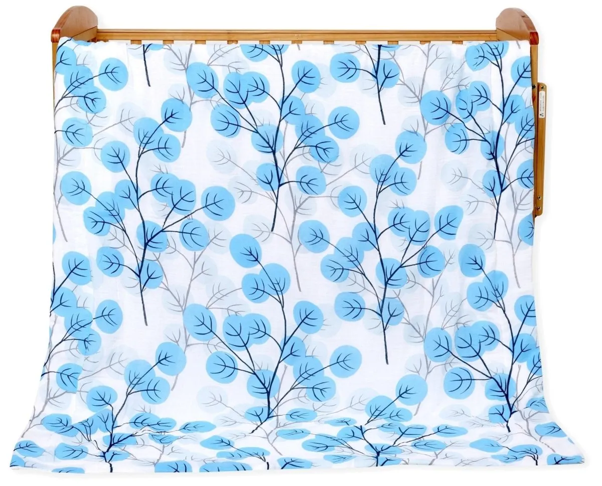 Muslin 6 Layer Dohar Blanket- Blue Forest