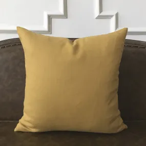 Mustard Solid Throw Pillow Cover 22x22