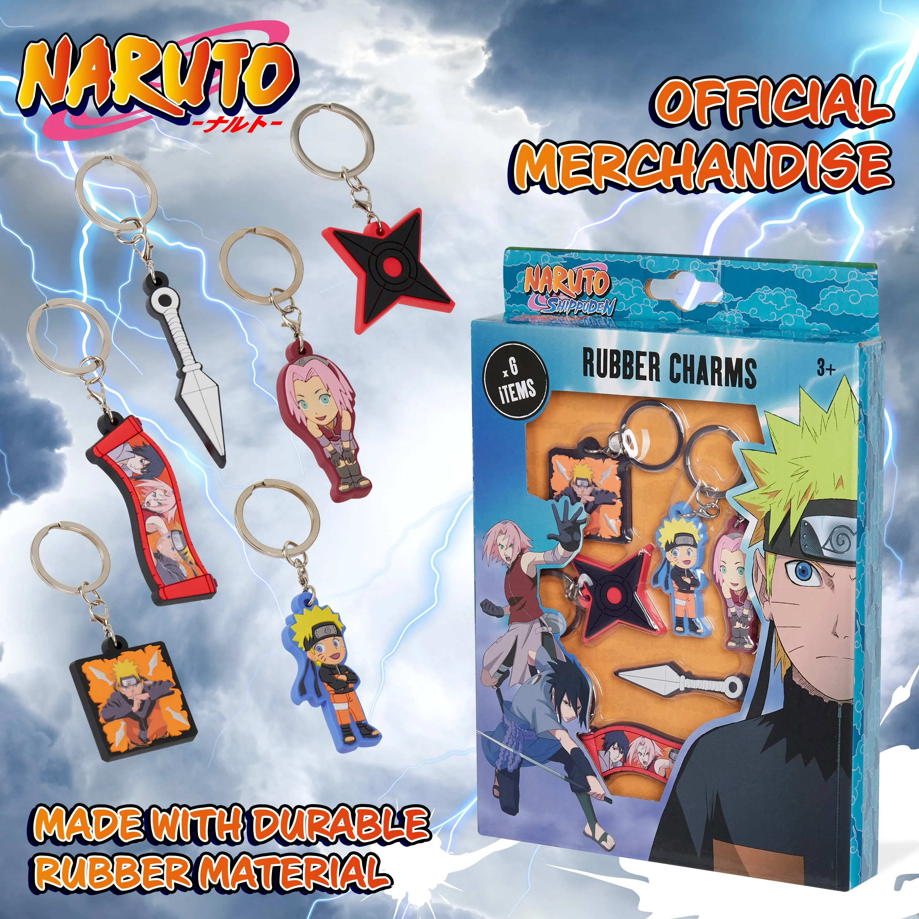 Naruto Keyrings for Kids - Mini Figures 6 Keychains  for Kids