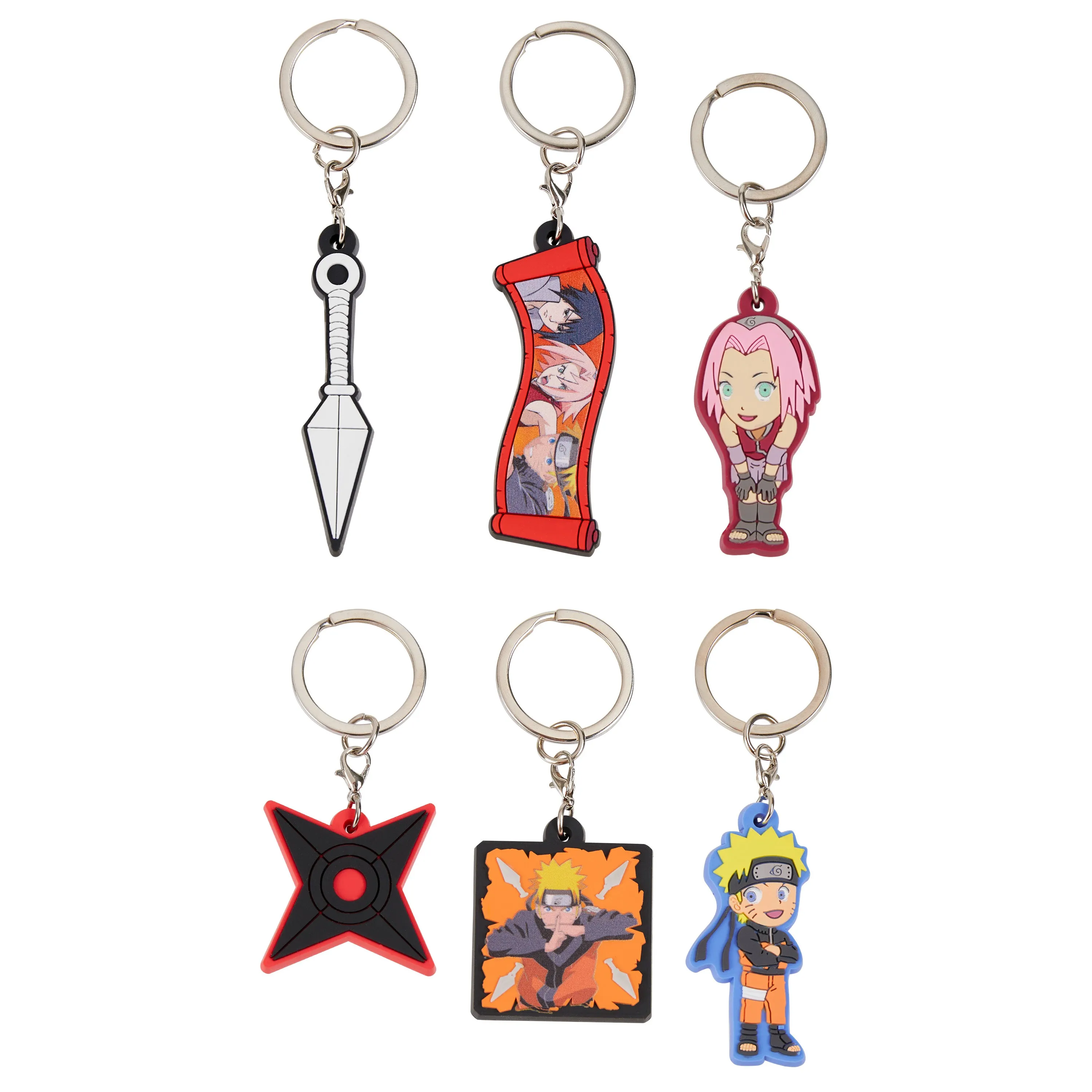 Naruto Keyrings for Kids - Mini Figures 6 Keychains  for Kids