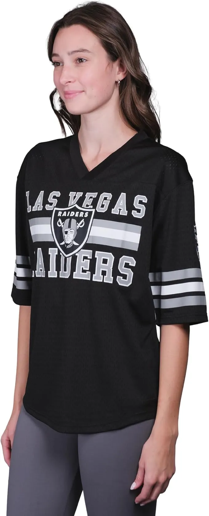 NFL Official Women's Soft Mesh Vintage Gameday Shirt|Las Vegas Raiders