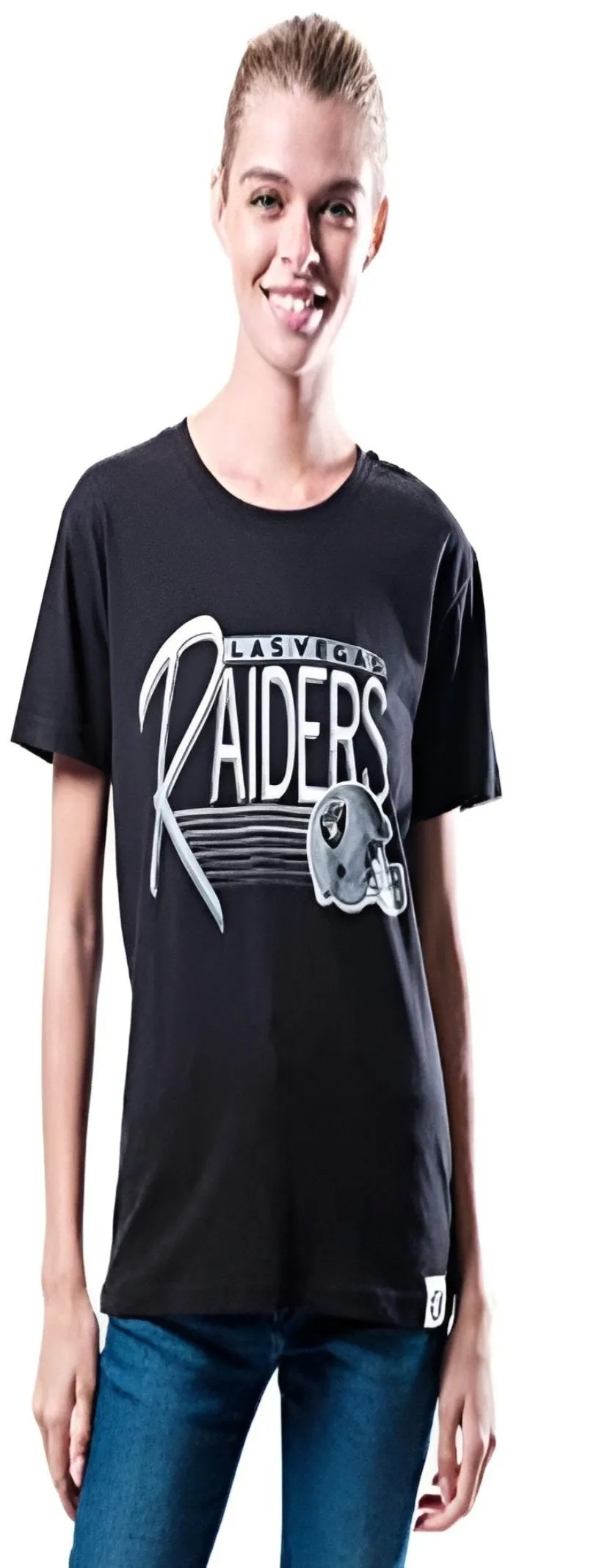 NFL Official Women's Soft Mesh Vintage Gameday Shirt|Las Vegas Raiders