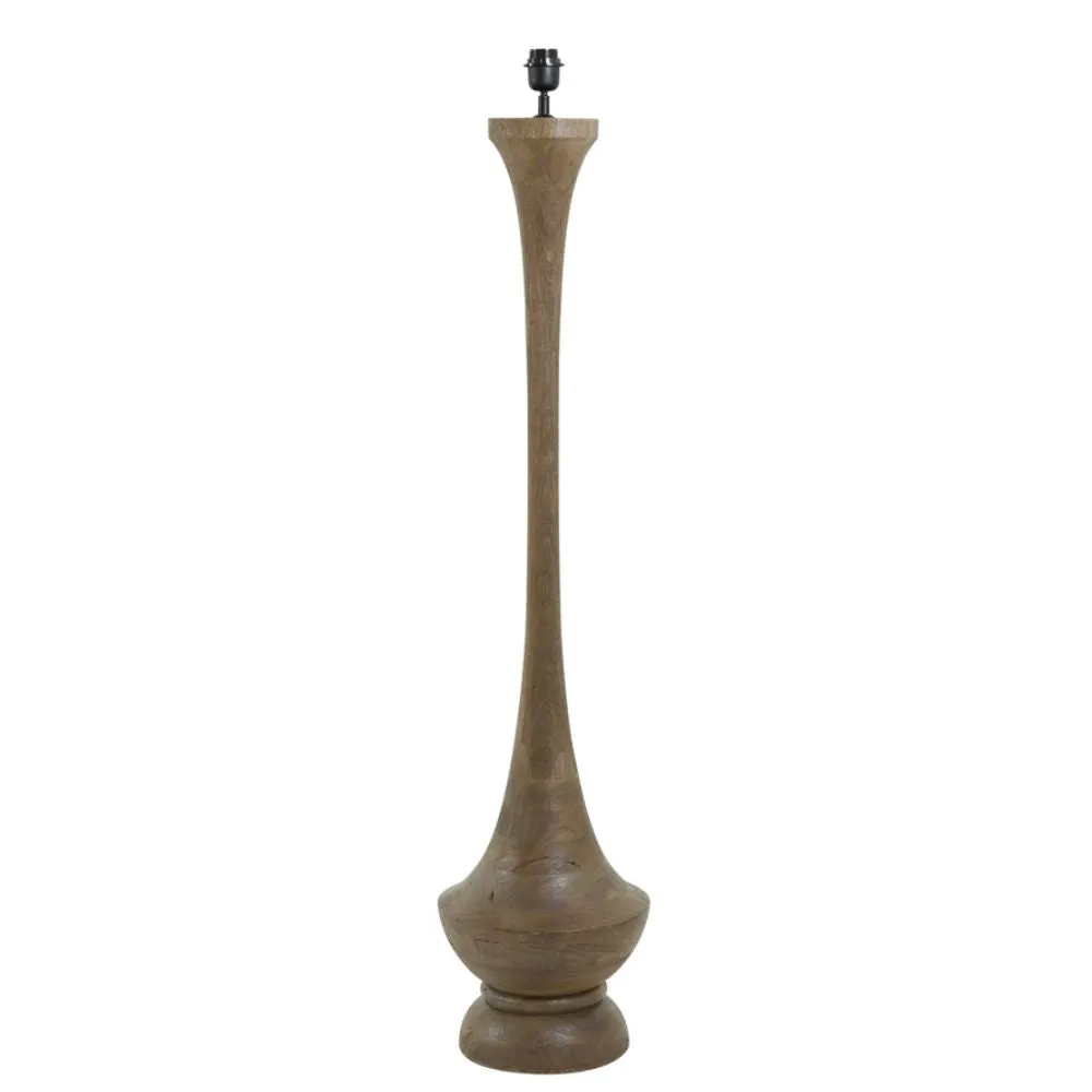 Nicole Wooden Floor Lamp & Linen Shade