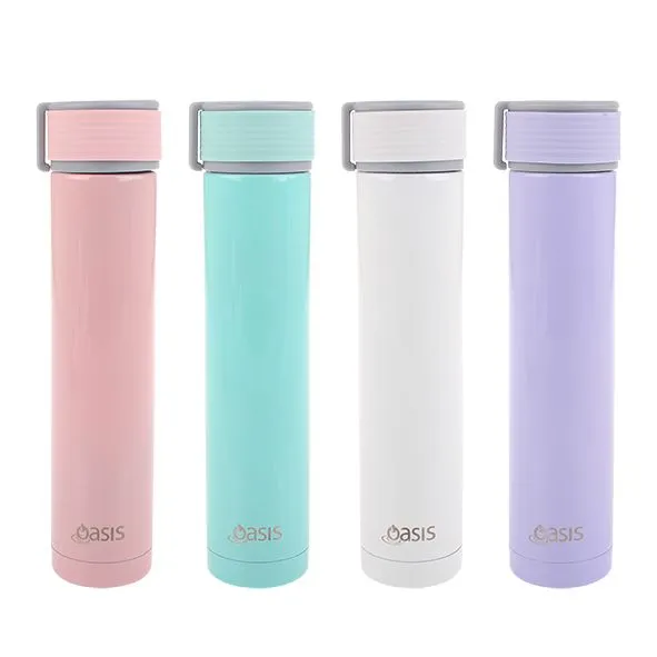 Oasis Skinny Insulated Drink Bottle - 250ml - Pastel