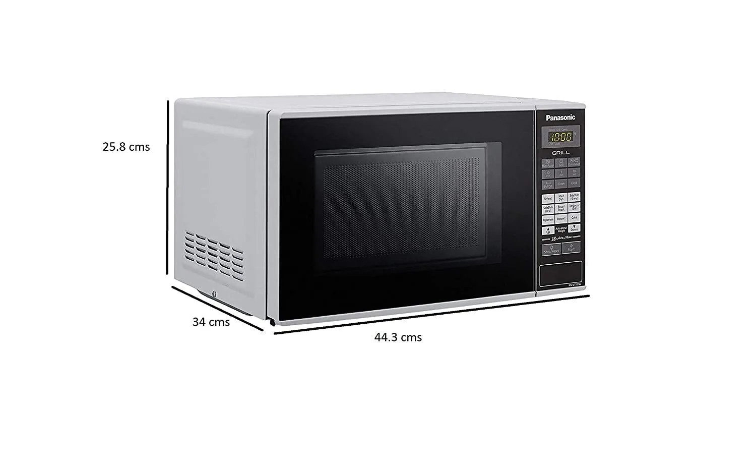 Panasonic NN-GT221WFDG 20L Grill Microwave Oven(White, 38 Auto Cook Menus )