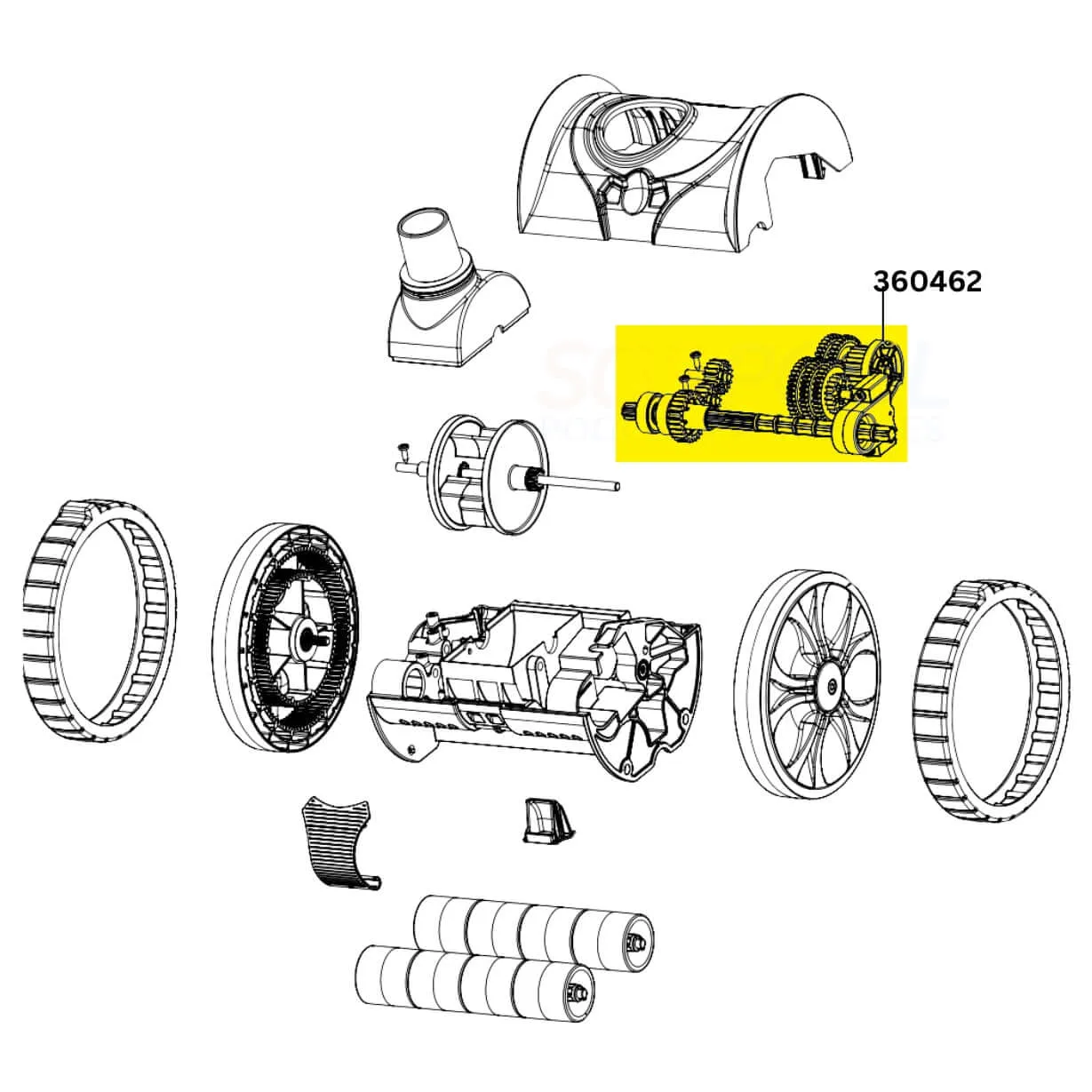 Pentair Drivetrain Kit For Lil Rebel Cleaners | 360462