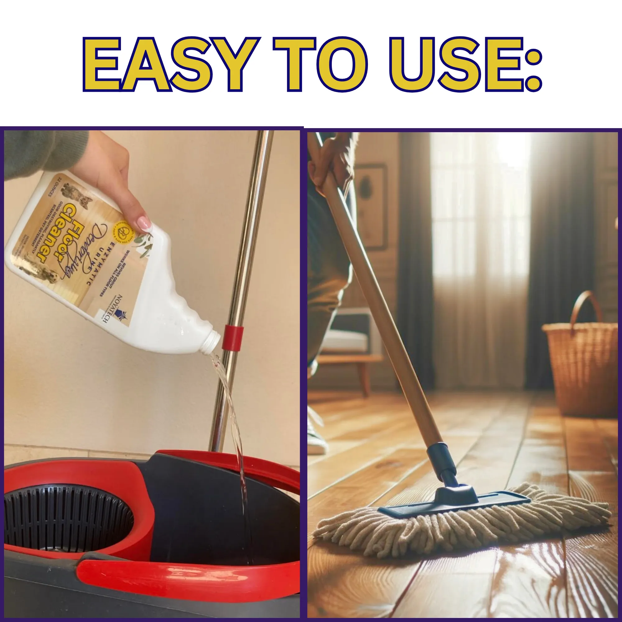 Pet safe deodorizing Enzymatic Floor Cleaner – Deter & Deodorize, Long-Lasting Protection, Safe for Pets & Kids, Non-Toxic, Eco-Friendly.