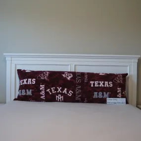 Pillows - Body Pillow Cover - College - NCAA - Texas A & M University-TAMU - Aggies