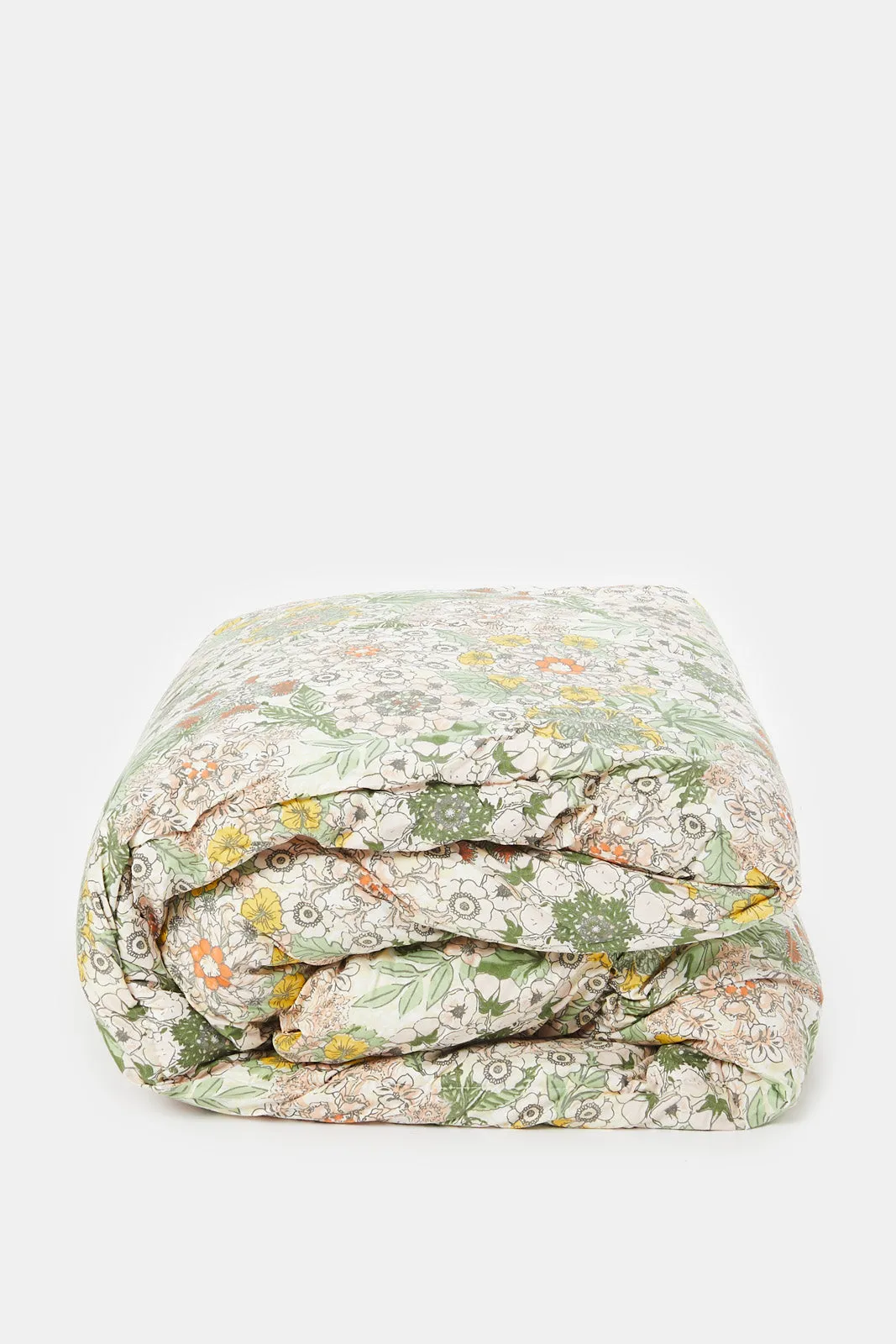 Pink Floral Printed Comforter Set (Single Size)