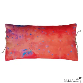 Printed Velvet Pillow Cloudy Rosehip 12x22