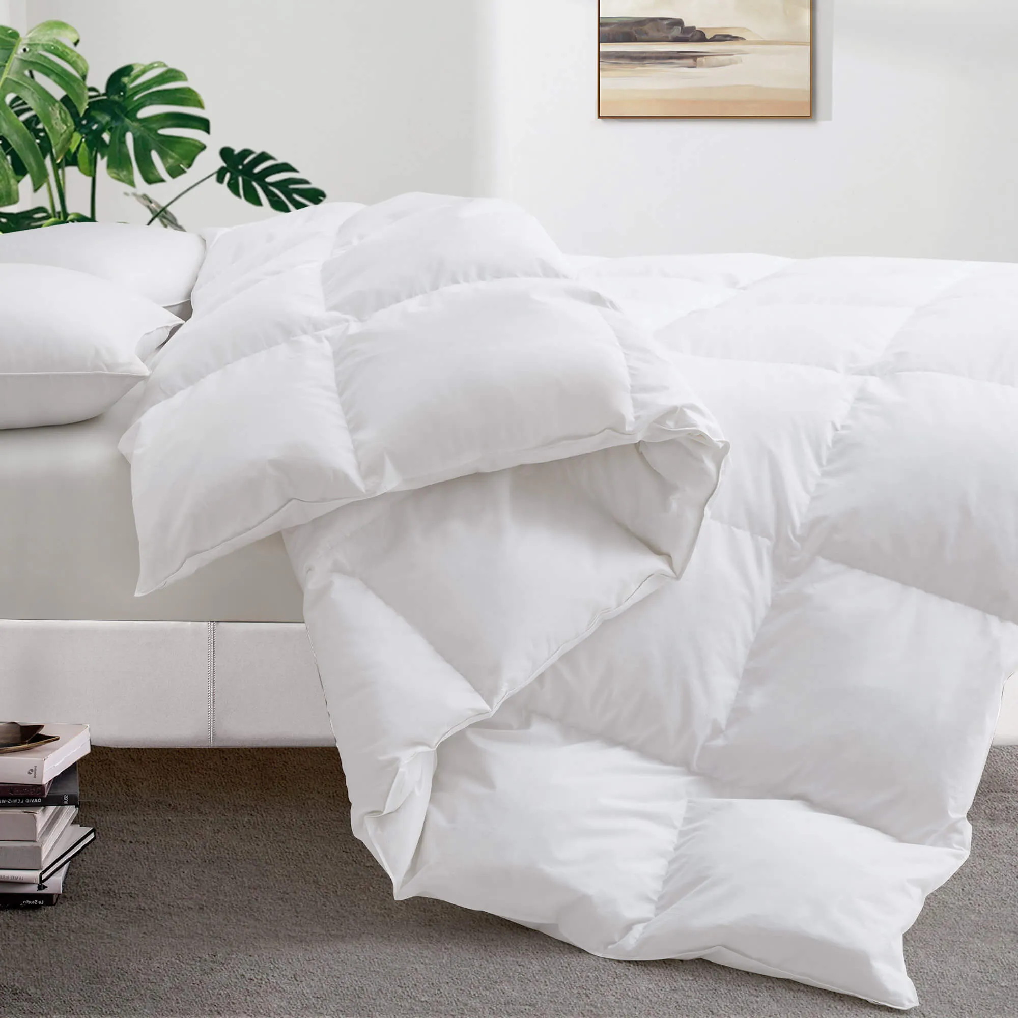 Puredown White Goose Feather and Down Comforter