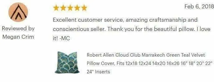 Robert Allen Madcap Cottage Cloud Club Marrakech Green Teal Velvet Pillow Cover