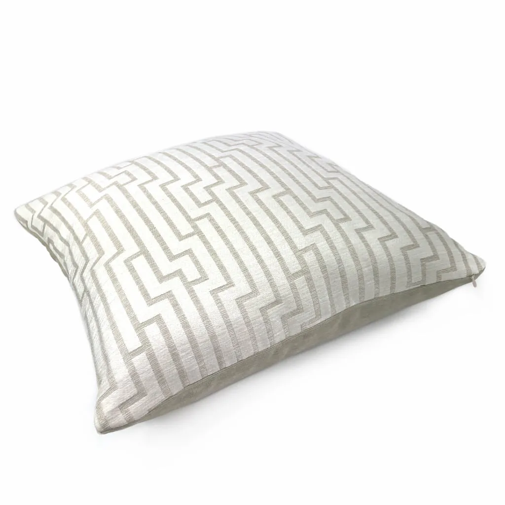 Robert Allen Ritzy Maze Glacier Chenille Pillow Cover