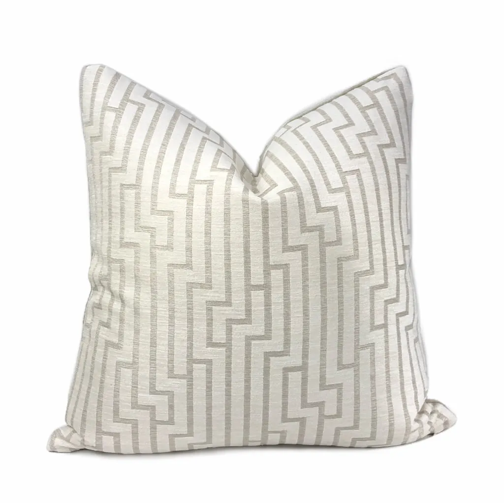 Robert Allen Ritzy Maze Glacier Chenille Pillow Cover