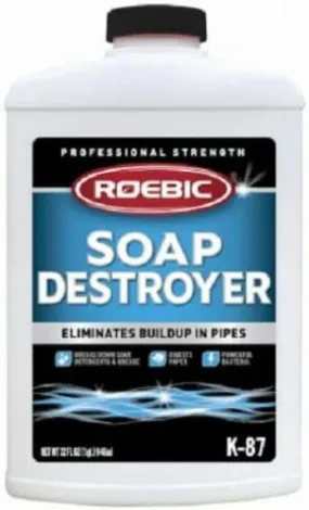 Roebic K-87SD-Q4 32 oz Professional Strength Soap Destroyer Digester Drain & Septic Tank Cleaner - Quantity of 12