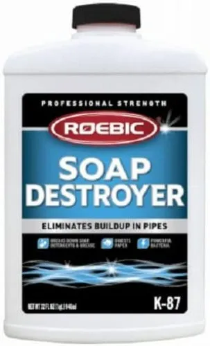 Roebic K-87SD-Q4 32 oz Professional Strength Soap Destroyer Digester Drain & Septic Tank Cleaner - Quantity of 12