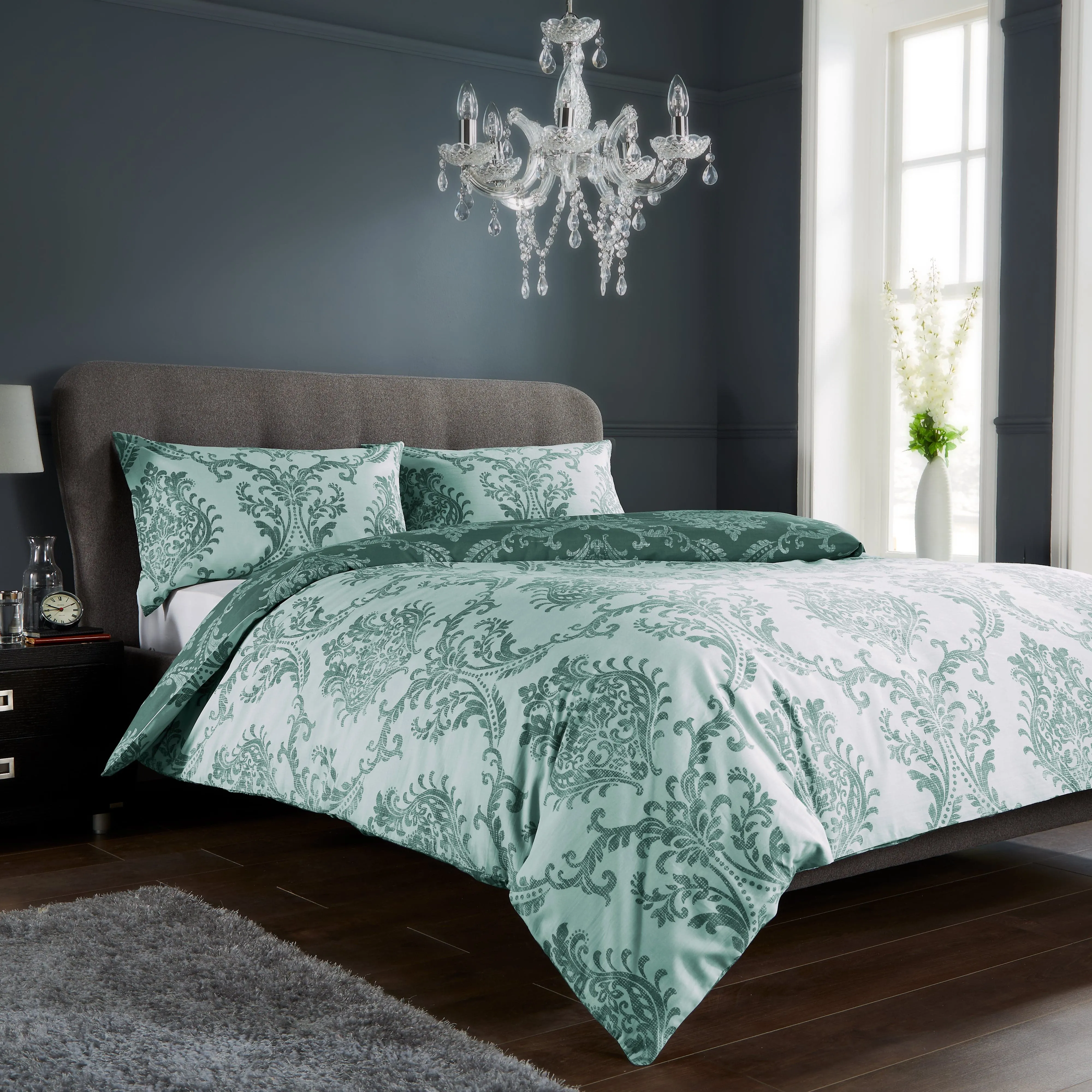 Royal Damask Cotton Rich Duvet Set Luxurious Soft Durable Bedding in Multiple Sizes and Colours for Ultimate Comfort by OLIVIA ROCCO