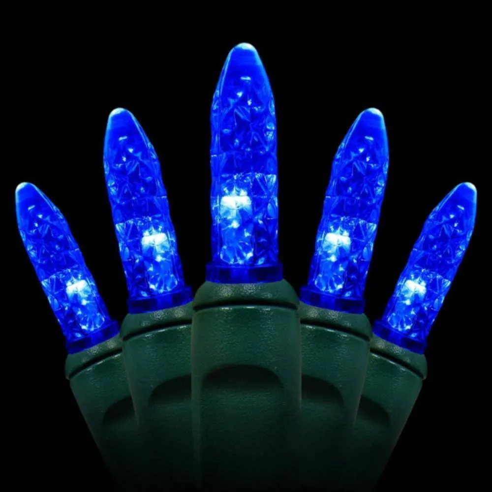 Seasonal Source 41611R-B  M5 Blue LED Holiday Lights, 4" Spacing