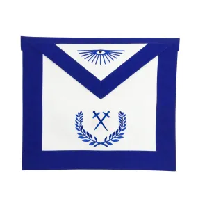 Sentinel Blue Lodge Officer Apron - Royal Blue with Wreath